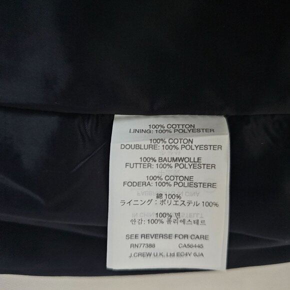 J.Crew Women's Navy Blue/White Chevron Stripe Pattern Pencil Skirt Size 00 - Picture 13 of 13